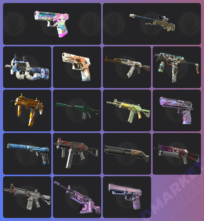 all weapon skins in the dead hand collection in cs2