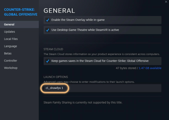 show fps in CS via launch options