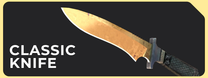 Classic Knife Case Hardened Gold Gem