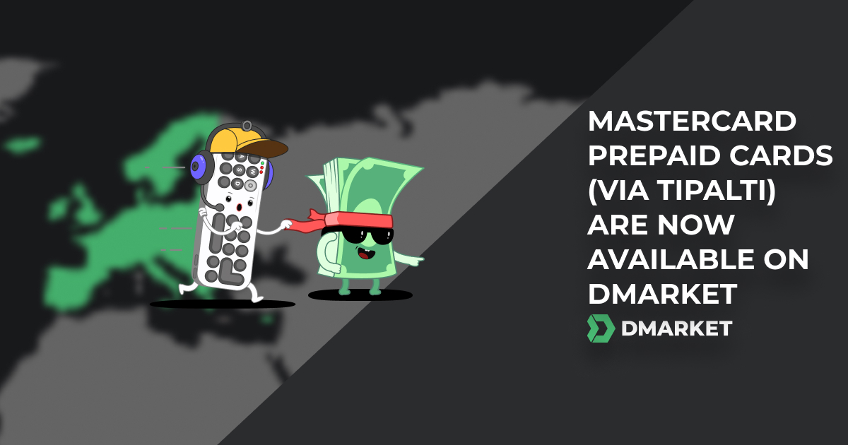 Mastercard Prepaid Cards (via Tipalti) Are Now Available on DMarket