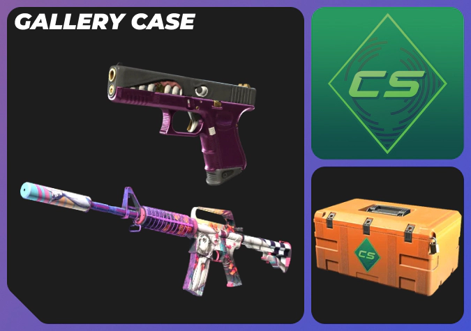 Gallery Case in cs2 and Covert skins