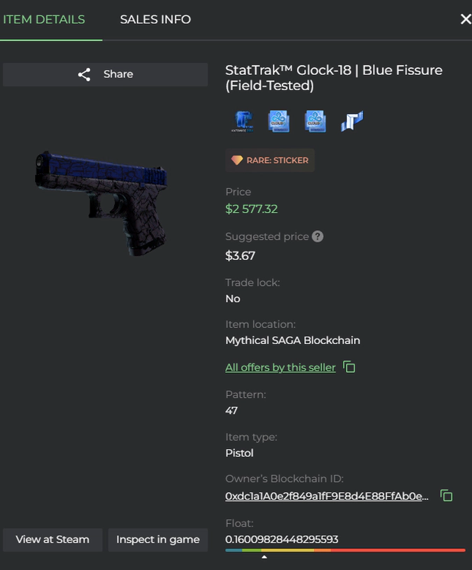CS2 sticker on DMarket