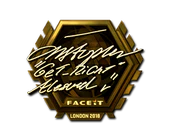Sticker | GeT_RiGhT (Gold) | London 2018 image