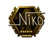 Sticker | niko (Gold)  | London 2018 image