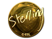 Sticker | sterling (Gold) | Katowice 2019 image