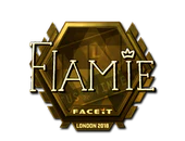 Sticker | flamie (Gold) | London 2018 image