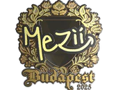 Sticker | mezii (Gold) | Budapest 2025 image