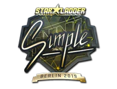 Sticker | s1mple (Gold) | Berlin 2019 image