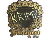 Sticker | KRIMZ (Gold) | Budapest 2025 image