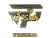 Sticker | n1ssim (Gold) | Copenhagen 2024 image