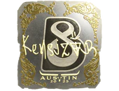 Sticker | kensizor (Gold) | Austin 2025 image