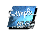 Sticker | s1mple (Foil) | MLG Columbus 2016 image
