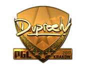 Sticker | dupreeh (Gold) | Krakow 2017 image