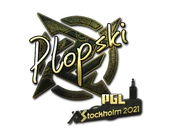 Sticker | Plopski (Gold) | Stockholm 2021 image