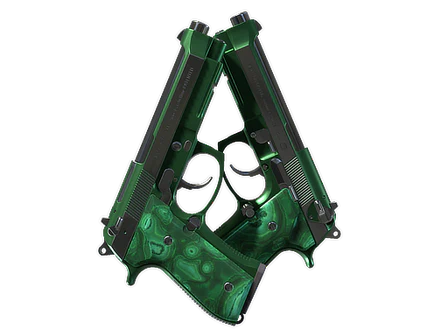 Dual Berettas | Polished Malachite image