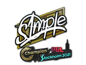 Sticker | s1mple | Stockholm 2021 image