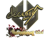 Sticker | decenty (Gold) | Shanghai 2024 image