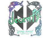 Sticker | decenty (Holo) | Austin 2025 image
