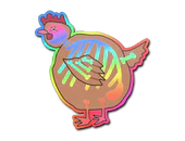 Sticker | Poorly Drawn Chicken (Holo) image