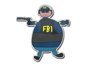 Sticker | Poorly Drawn FBI image