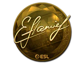 Sticker | flamie (Gold) | Katowice 2019 image