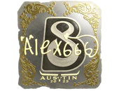Sticker | alex666 (Gold) | Austin 2025 image
