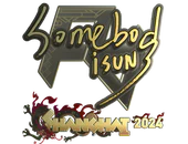 Sticker | somebody (Gold) | Shanghai 2024 image