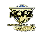 Sticker | ropz (Gold, Champion) | Antwerp 2022 image