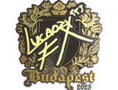 Sticker | Lucaozy (Gold) | Budapest 2025 image