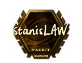 Sticker | stanislaw (Gold) | London 2018 image