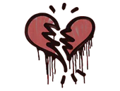 Sealed Graffiti | Broken Heart (Blood Red) image