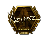 Sticker | KRIMZ (Gold) | London 2018 image