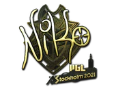 Sticker | NiKo (Gold) | Stockholm 2021 image