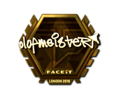 Sticker | olofmeister (Gold) | London 2018 image