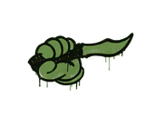 Sealed Graffiti | Backstab (Battle Green) image
