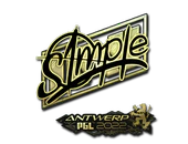 Sticker | s1mple (Gold) | Antwerp 2022 image