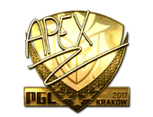 Sticker | apEX (Gold) | Krakow 2017 image