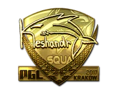 Sticker | keshandr (Gold) | Krakow 2017 image