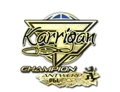 Sticker | karrigan (Gold, Champion) | Antwerp 2022 image