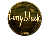 Sticker | tonyblack (Gold) | Katowice 2019 image