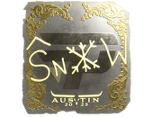 Sticker | snow (Gold) | Austin 2025 image