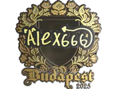 Sticker | alex666 (Gold) | Budapest 2025 image