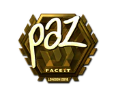 Sticker | paz (Gold) | London 2018 image
