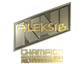 Sticker | Aleksib (Gold, Champion) | Copenhagen 2024 image