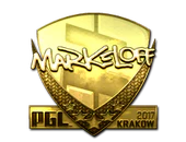 Sticker | markeloff (Gold) | Krakow 2017 image