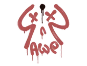 Sealed Graffiti | Recoil AWP (Blood Red) image