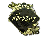 Sticker | n0rb3r7 (Gold, Champion) | Rio 2022 image