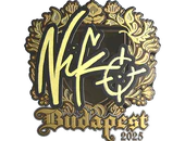 Sticker | NiKo (Gold) | Budapest 2025 image